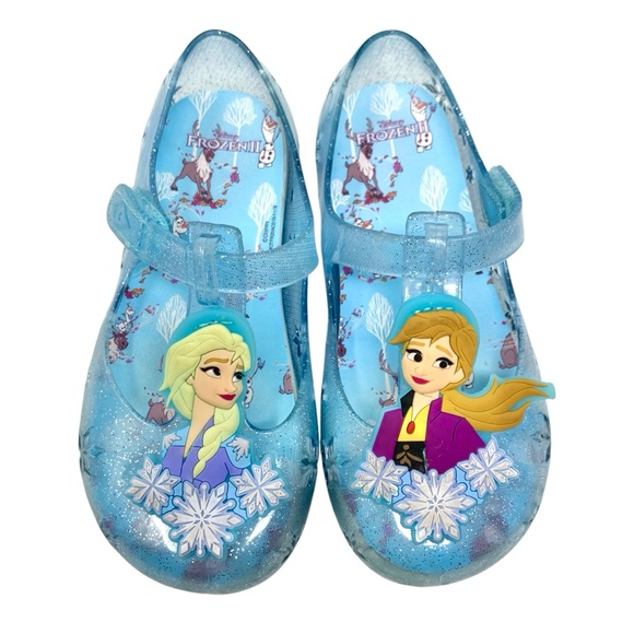 Disney Frozen 2 'Anna & Elsa' Casual Mary Jane Jelly Shoes Toddler Girls Size 9 - Picture 1 of 13